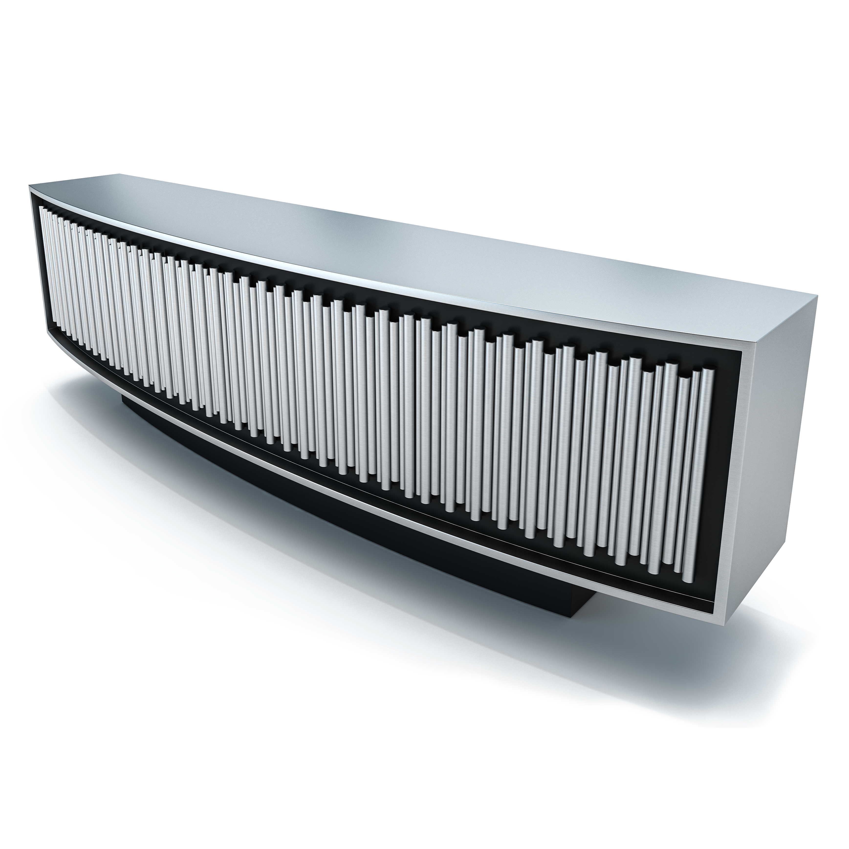 Chrome Agathon Cambered Credenza