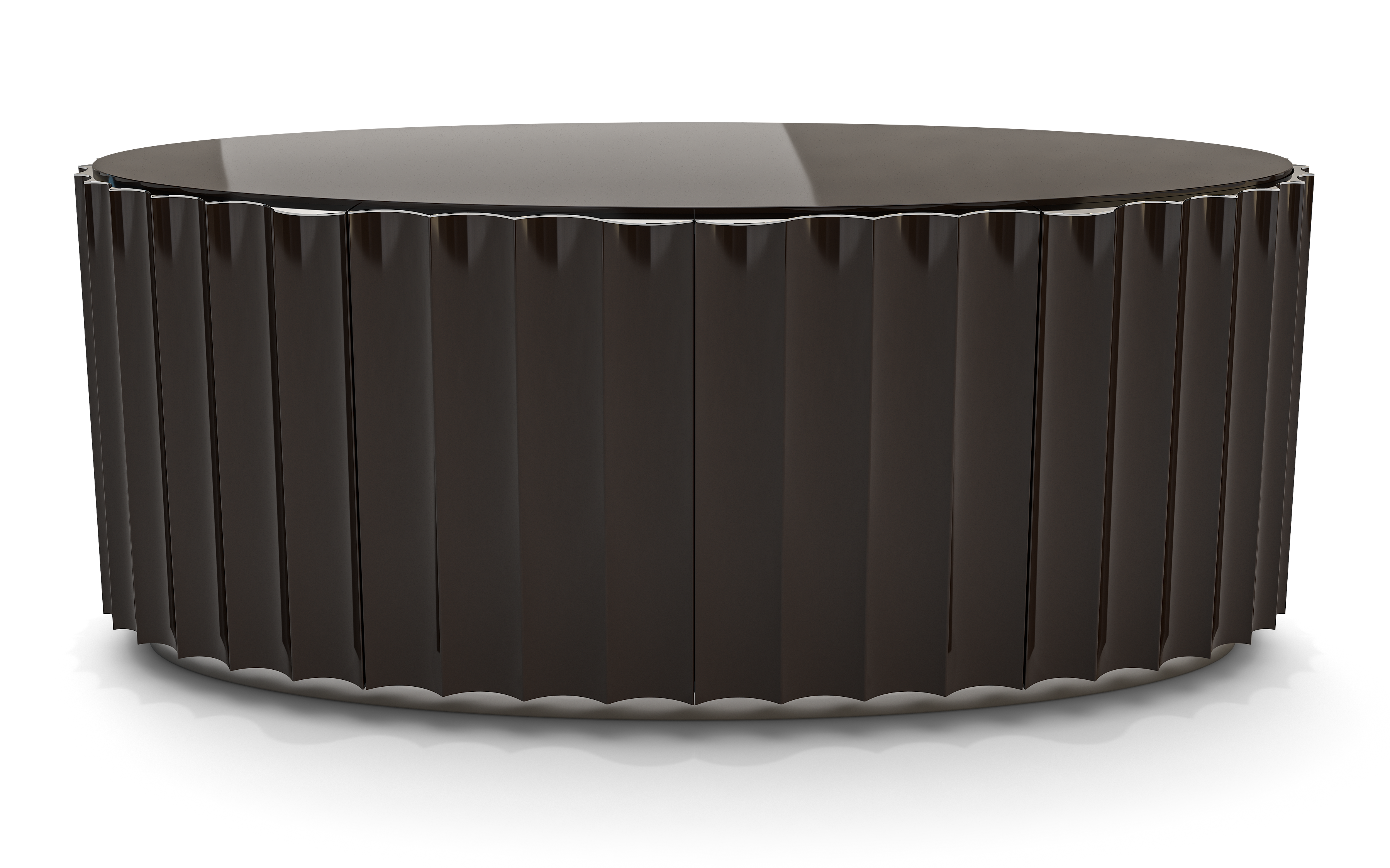 Fluted Chocolate Console