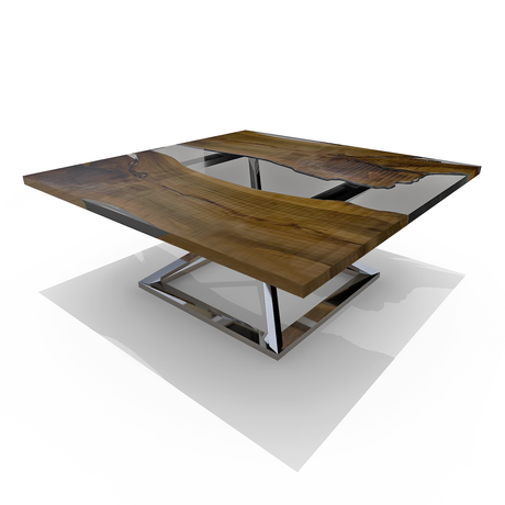 Abruzzo Square Walnut Dining Table