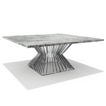 amiata square marble dining table, luxury square dining table, marble dining table, square dining table, dining table with marble, dining table with polished stainless steel