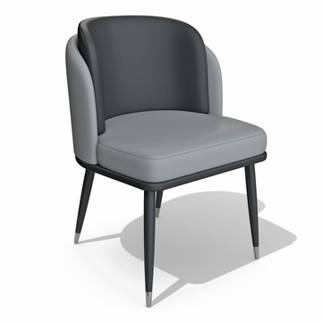 ariane lacquered dining chair, unique dining chair, stylish dining chair, leather dining chair, lacquered wood dining chair, black dining chair, gray dining chair, stainless steel dining chair, modern dining chair
