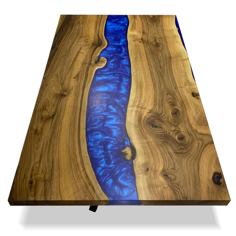 Astrea Walnut Wood River Dining Table