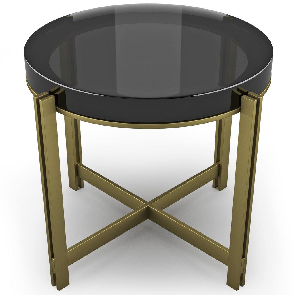  black candy round coffee table, modern coffee table, resin coffee table, gun metal resin coffee table, brushed stainless steel coffee table, round coffee table, coffee table for living room, sleek coffee table, sophisticated coffee table, industrial coffee table, gun metal coffee table, resin and steel coffee table, brushed stainless steel base, PVD titanium coated base
