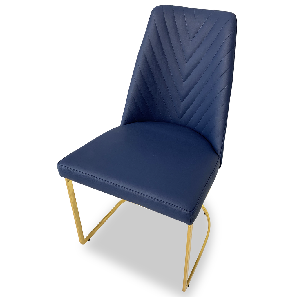 enyo dining chair, leather dining chair, stainless steel dining chair, brass dining chair, pvd titanium coated dining chair