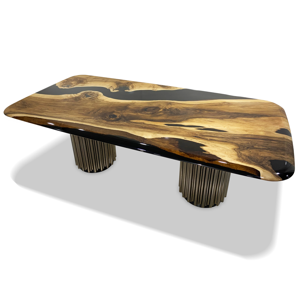 Evohe Black River Walnut Wood Dining Table - ARDITI COLLECTION®