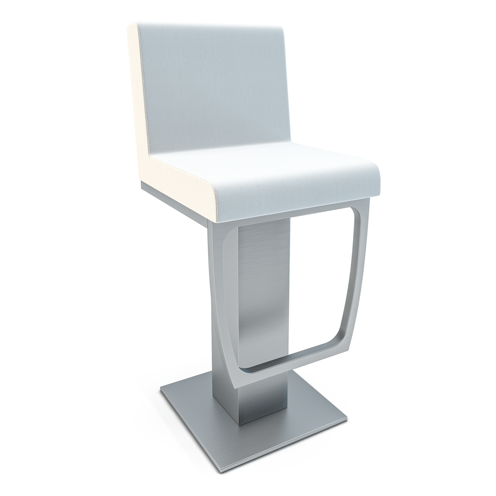 feronia swivel counter stool, counter stool, bar stool, leather stool, fabric stool, stainless steel stool, chrome stool, walnut wood stool, natural wood stool