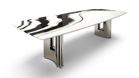 Meliades White Marble Dining Table