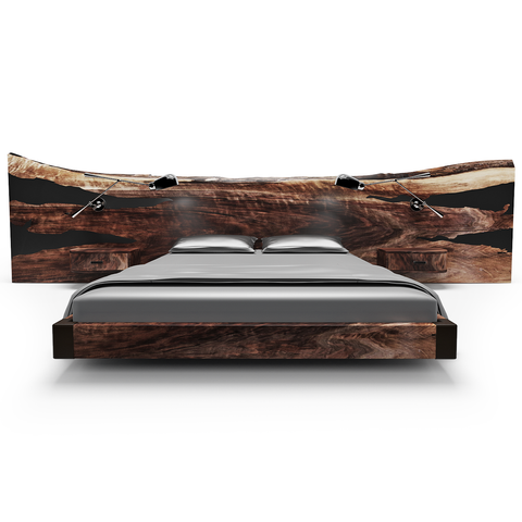 Natural King Size Walnut Bed