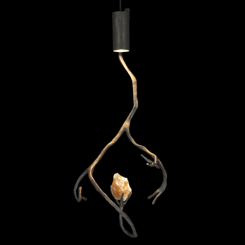 Orpheus Orange Calcite Hanging Lamp